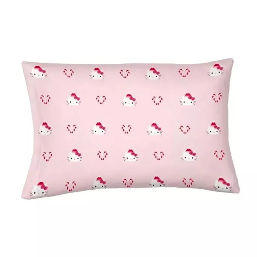 New Hello Kitty Candy Cane Christmas Love Kids Pink Twin Sheet Set